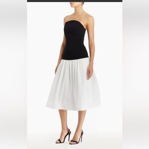 Amanda Uprichard Strapless Valencia Midi Dress NWT